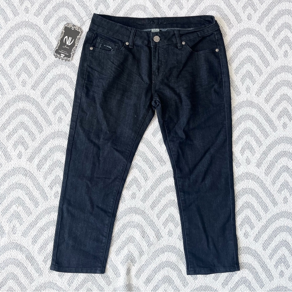 NV JEANS Juniors Black Denim Capri Jeans 11 NWT